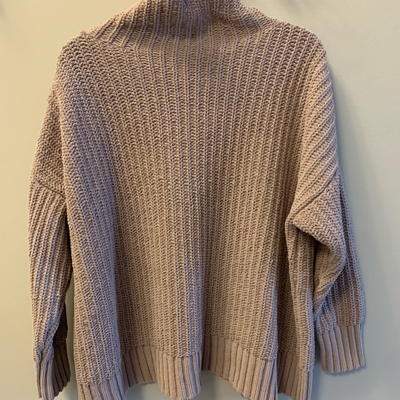 AERIE Mauve Mock Neck Sweater, Size S - Picture 5 of 7